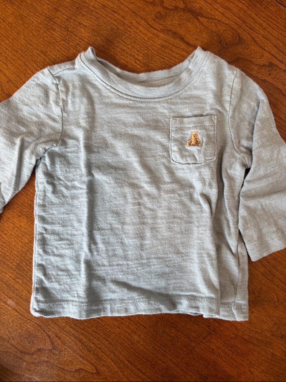 Gap Baby Long-Sleeve Pocket Tee - Light Blue